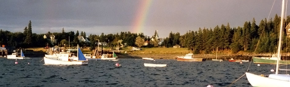 Rainbow over Maine Harbor